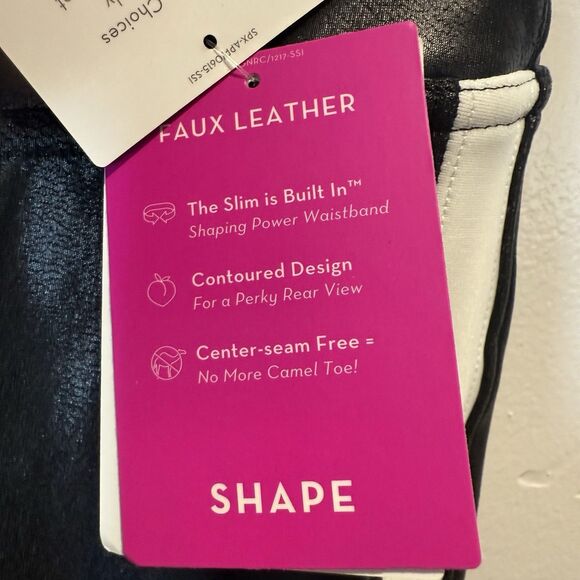 Spanx Faux Leather Stripe Leggings Size XS NWT Vegan - Picture 12 of 16